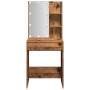 Vanity table with aged wood and LED lights 60x40x140 cm by , Tables - Ref: Foro24-856999, Price: 109,99 €, Discount: %