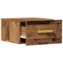 Wall-mounted bedside tables 2 units aged wood 35x35x20 cm by , Nightstands - Ref: Foro24-857064, Price: 58,72 €, Discount: %