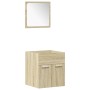 4-piece bathroom furniture set in Sonoma oak plywood by , Bathroom furniture - Ref: Foro24-3324998, Price: 149,85 €, Discount: %