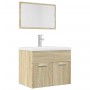 Bathroom furniture set 2 pieces plywood Sonoma oak by , Bathroom furniture - Ref: Foro24-856372, Price: 61,60 €, Discount: %