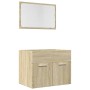 Bathroom furniture set 2 pieces plywood Sonoma oak by , Bathroom furniture - Ref: Foro24-856372, Price: 61,60 €, Discount: %