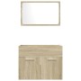 Bathroom furniture set 2 pieces plywood Sonoma oak by , Bathroom furniture - Ref: Foro24-856372, Price: 61,60 €, Discount: %