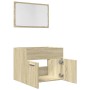 Bathroom furniture set 2 pieces plywood Sonoma oak by , Bathroom furniture - Ref: Foro24-856372, Price: 61,60 €, Discount: %