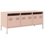 Mueble para TV acero laminado en frío rosa 101,5x39x43,5 cm de , Muebles TV - Ref: Foro24-851227, Precio: 186,30 €, Descuento: %