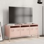 Mueble para TV acero laminado en frío rosa 101,5x39x43,5 cm de , Muebles TV - Ref: Foro24-851227, Precio: 186,30 €, Descuento: %