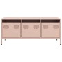 TV stand made of cold-rolled steel in pink, measuring 101.5x39x43.5 cm. by , TV Furniture - Ref: Foro24-851227, Price: 186,30...