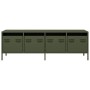 TV stand made of cold-rolled steel in olive green, measuring 135x39x43.5 cm. by , TV Furniture - Ref: Foro24-851308, Price: 2...