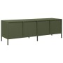 TV stand made of cold-rolled steel in olive green, measuring 135x39x43.5 cm. by , TV Furniture - Ref: Foro24-851308, Price: 2...