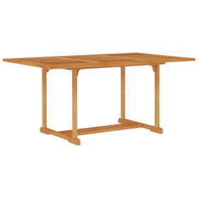 Mesa de jardín de madera maciza de teca 150x90x75 cm de vidaXL, Mesas de jardín - Ref: Foro24-315103, Precio: 191,99 €, Descu...