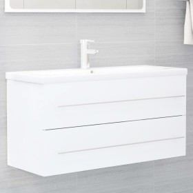 White plywood vanity cabinet 100x38.5x48 cm by , Bathroom furniture - Ref: Foro24-804719, Price: 70,28 €, Discount: %