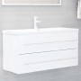 Armario para lavabo madera contrachapada blanco 100x38,5x48 cm de , Muebles de baño - Ref: Foro24-804719, Precio: 70,28 €, De...