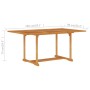 Mesa de jardín de madera maciza de teca 150x90x75 cm de vidaXL, Mesas de jardín - Ref: Foro24-315103, Precio: 190,74 €, Descu...