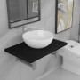 Conjunto de muebles de baño 2 piezas cerámica negro de , Muebles de baño - Ref: Foro24-279336, Precio: 79,36 €, Descuento: %