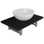 Conjunto de muebles de baño 2 piezas cerámica negro | Foro24|Onlineshop| Casa, Jardín y Más Foro24.es