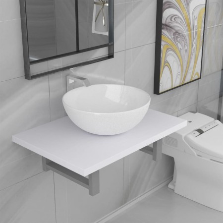 Set of 2-piece white ceramic bathroom furniture | Foro24|Onlineshop| Casa, Jardín y Más Foro24.es