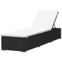 Sun lounger with black synthetic rattan cushion | Foro24|Onlineshop| Casa, Jardín y Más Foro24.es