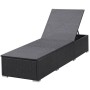 Sun lounger with black synthetic rattan cushion | Foro24|Onlineshop| Casa, Jardín y Más Foro24.es