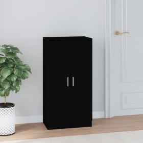 Shoe cabinet made of black plywood wood 55x35x108 cm by , Shoe racks and shoe organizers - Ref: Foro24-342665, Price: 130,12 ...