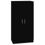 Shoe cabinet made of black plywood wood 55x35x108 cm by , Shoe racks and shoe organizers - Ref: Foro24-342665, Price: 130,12 ...