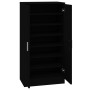 Shoe cabinet made of black plywood wood 55x35x108 cm by , Shoe racks and shoe organizers - Ref: Foro24-342665, Price: 130,12 ...