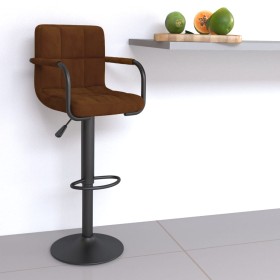 Brown velvet kitchen stool