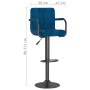 Blue velvet kitchen stool | Foro24|Onlineshop| Casa, Jardín y Más Foro24.es