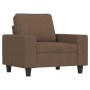 Armchair with brown fabric footstool 60 cm | Foro24|Onlineshop| Casa, Jardín y Más Foro24.es