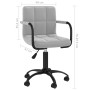 Light gray velvet swivel dining chair | Foro24|Onlineshop| Casa, Jardín y Más Foro24.es