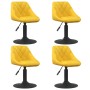 Swivel dining chairs 4 pcs yellow mustard velvet | Foro24|Onlineshop| Casa, Jardín y Más Foro24.es