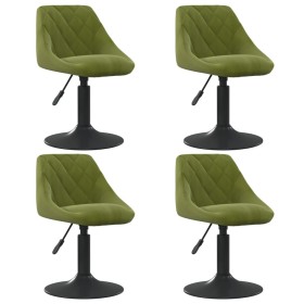 Swivel dining chairs, set of 4, light green