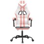 Gaming-Stuhl mit Fußstütze aus weißem und rosa Kunstleder von , Gaming-Stühle - Ref: Foro24-3143839, Preis: 128,11 €, Rabatt: %