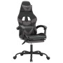 Silla gaming con reposapiés cuero sintético negro gris de , Sillones para videojuegos - Ref: Foro24-3143858, Precio: 126,93 €...