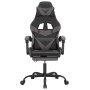 Silla gaming con reposapiés cuero sintético negro gris de , Sillones para videojuegos - Ref: Foro24-3143858, Precio: 126,93 €...