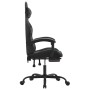 Gaming chair with footrest in black and gray synthetic leather by , Gaming chairs - Ref: Foro24-3143858, Price: 126,93 €, Dis...