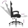 Silla gaming con reposapiés cuero sintético negro gris de , Sillones para videojuegos - Ref: Foro24-3143858, Precio: 126,93 €...