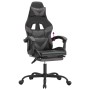 Silla gaming con reposapiés cuero sintético negro gris de , Sillones para videojuegos - Ref: Foro24-3143858, Precio: 126,93 €...