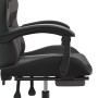 Silla gaming con reposapiés cuero sintético negro gris de , Sillones para videojuegos - Ref: Foro24-3143858, Precio: 126,93 €...