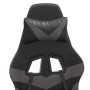 Silla gaming con reposapiés cuero sintético negro gris de , Sillones para videojuegos - Ref: Foro24-3143858, Precio: 126,93 €...