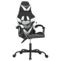 Silla gaming cuero sintético negro y blanco de , Sillones para videojuegos - Ref: Foro24-3143847, Precio: 116,29 €, Descuento: %