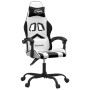 Gaming chair in white and black synthetic leather by , Gaming chairs - Ref: Foro24-3143900, Price: 118,79 €, Discount: %