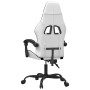 Gaming chair in white and black synthetic leather by , Gaming chairs - Ref: Foro24-3143900, Price: 118,79 €, Discount: %