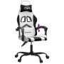 Gaming chair in white and black synthetic leather by , Gaming chairs - Ref: Foro24-3143900, Price: 118,79 €, Discount: %