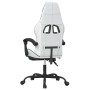 Silla gaming con reposapiés cuero sintético blanco negro de , Sillones para videojuegos - Ref: Foro24-3143864, Precio: 127,80...