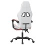 Silla gaming con reposapiés cuero sintético blanco y rosa de , Sillones para videojuegos - Ref: Foro24-3143887, Precio: 127,8...