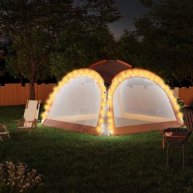 LED party tent 4 walls gray and orange 3.6x3.6x2.3 m by vidaXL, Tents and gazebos - Ref: Foro24-93077, Price: 151,32 €, Disco...