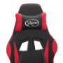 Silla gaming con reposapiés cuero sintético negro rojo de , Sillones para videojuegos - Ref: Foro24-3143879, Precio: 127,03 €...