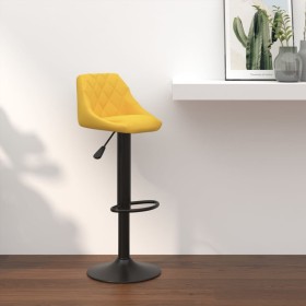 Mustard yellow velvet kitchen stool