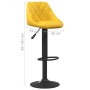 Mustard yellow velvet kitchen stool | Foro24|Onlineshop| Casa, Jardín y Más Foro24.es