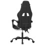 Swivel gaming chair with footrest in black and white synthetic leather by , Gaming chairs - Ref: Foro24-349584, Price: 127,03...