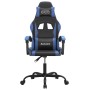 Silla gaming giratoria cuero sintético negro y azul | Foro24|Onlineshop| Casa, Jardín y Más Foro24.es